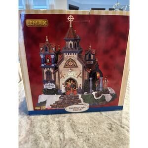 2007 Lemax Guiding Light Church #75602 Motion Sounds Lights Complete Box WORKS